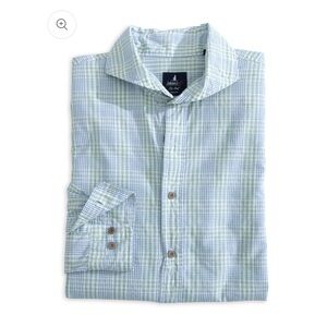Johnnie-O Gideon Top Shelf Blue White & Green Button Down